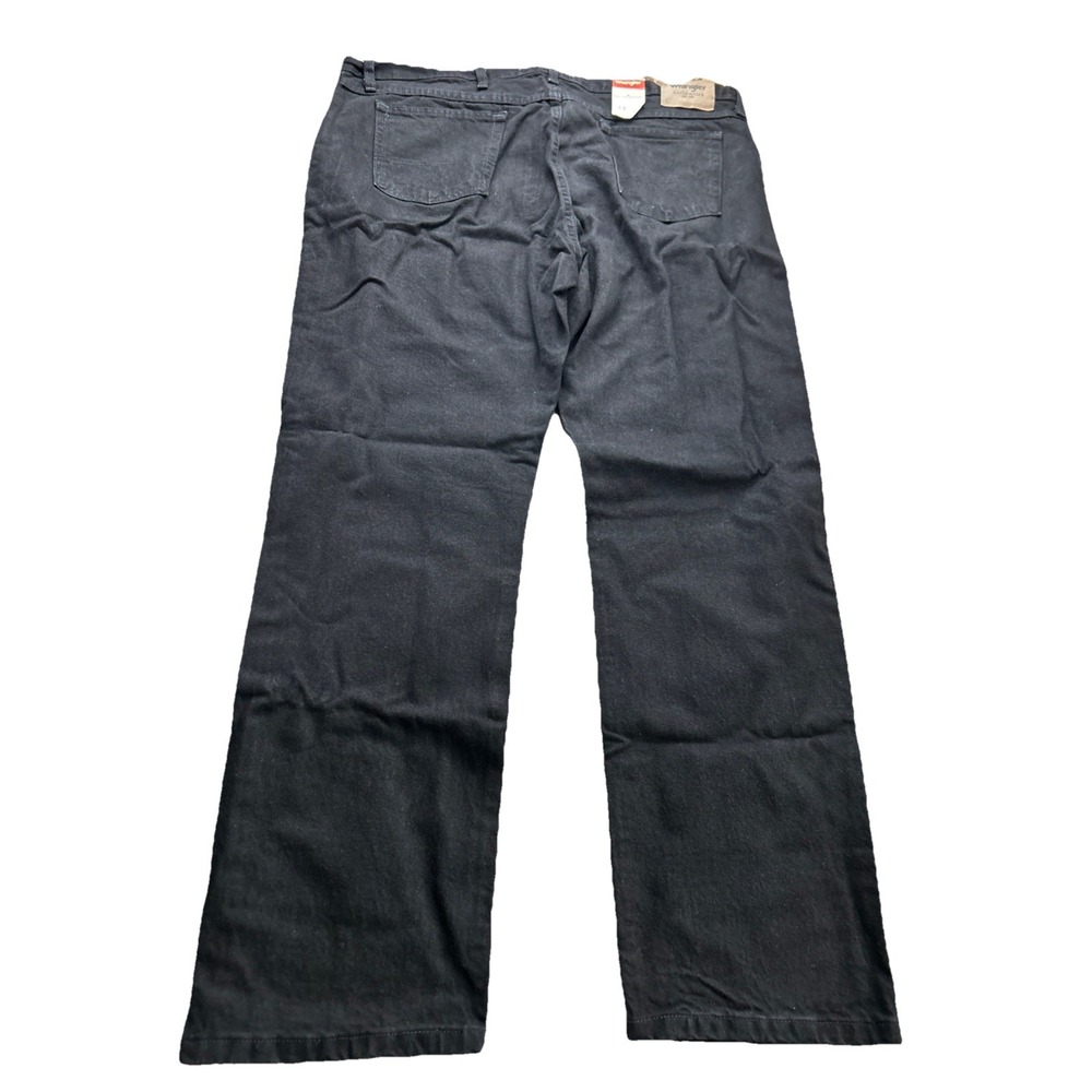 Wrangler Authentics Mens Regular Fit Straight Leg Jeans 44x32 Black ZM100BK